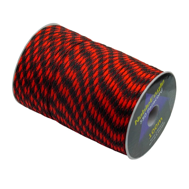 Corde Paracorde Militaire 550 – 100M / 50M / 31M – 7 Brins – 4 mm – Corde de Parachute pour Extérieur, Survie, Bricolage, Camping, Bracelet, Ligne de Tente - BLACKBEARD OUTDOOR INDUSTRIES
