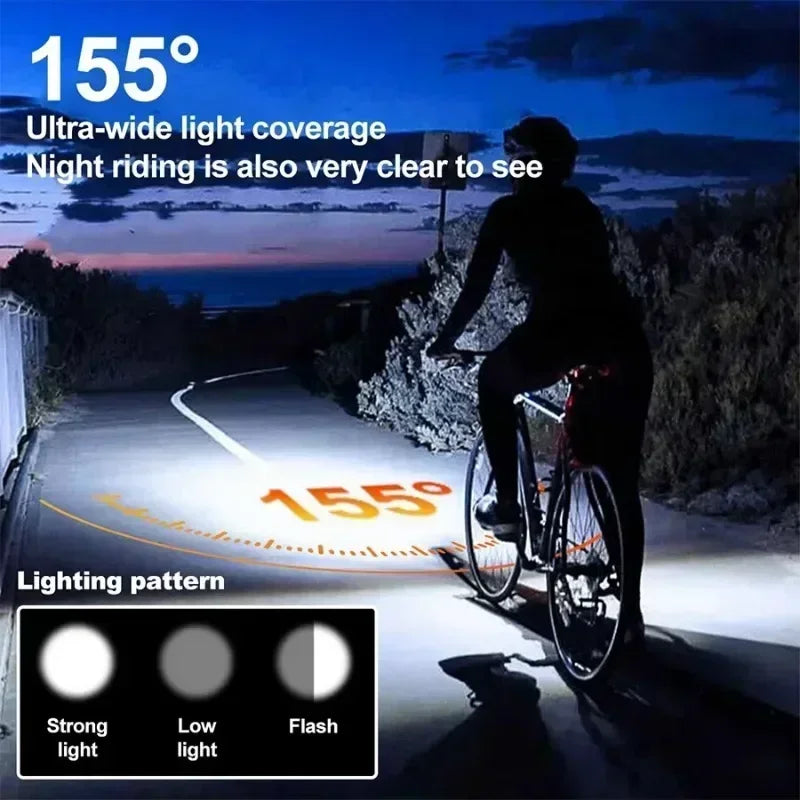 phare avant de vélo solaire a éclairage double faisceau avec avertisseur sonore Ma boutique