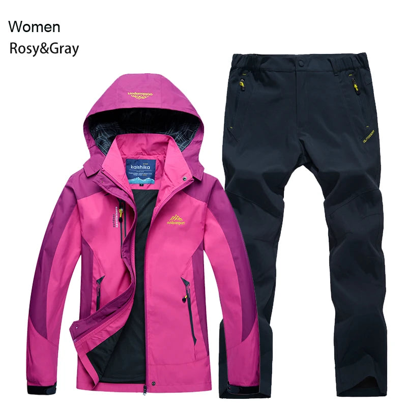 Ensemble Veste & Pantalon de Randonnée Femme TRVLWEGO | Imperméable 20000MM | Coupe-Vent | Outdoor Camping Trekking - BLACKBEARD OUTDOOR INDUSTRIES