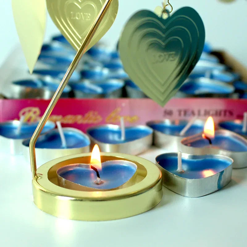 50 Bougies Parfumées en Forme de Cœur – Bougies Tea Light Romantiques pour Mariages, Anniversaires et Décorations - BLACKBEARD OUTDOOR INDUSTRIES