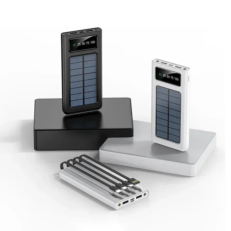 Batterie Externe Solaire Xiaomi 200000mAh – Charge Rapide – 4 Câbles Intégrés – Écran LED – Ports USB, Type-C & Lightning - BLACKBEARD OUTDOOR INDUSTRIES