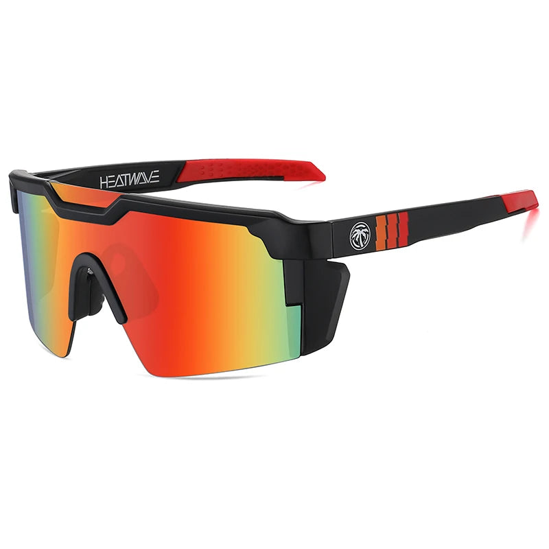 Lunettes de Soleil Sport AOZE Heat Wave – Unisexe – UV400 – Effet Miroir – Style Rectangulaire Oversize - BLACKBEARD OUTDOOR INDUSTRIES