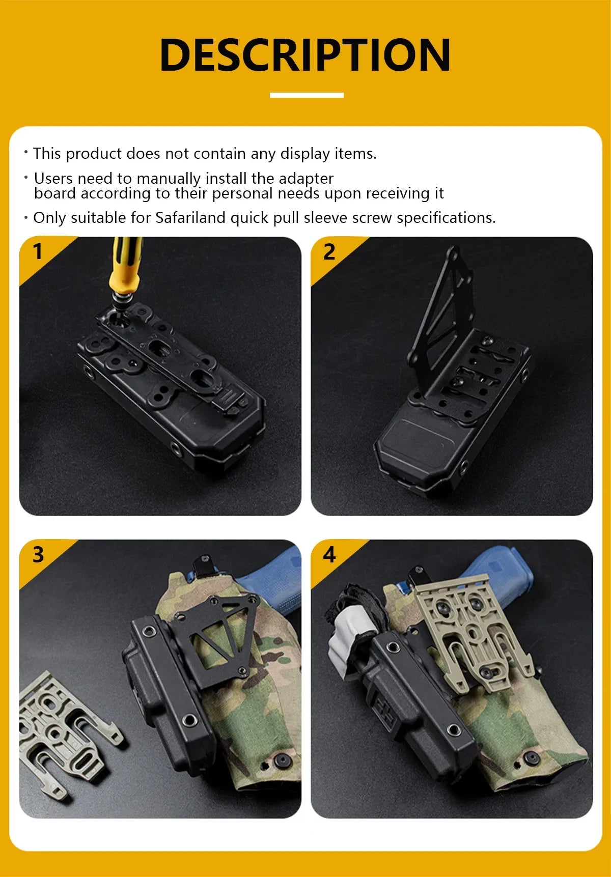 Holster Tactique 6354DO – Pour Glock 17/19 avec Lampe X300/X300U - BLACKBEARD OUTDOOR INDUSTRIES
