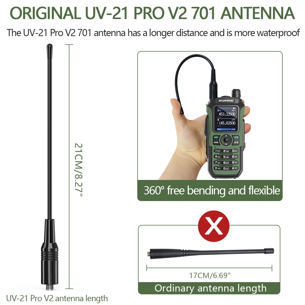 Lot de 2 Talkie-Walkies Baofeng UV-21 Pro V2 – Multi-bande, 999 Canaux, USB-C, Écran Couleur - BLACKBEARD OUTDOOR INDUSTRIES