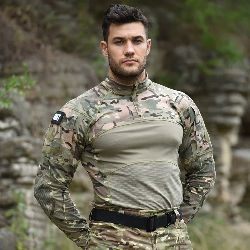 Chemise de Combat Homme à Manches Longues 1/4 Zip – Veste Tactique Outdoor - BLACKBEARD OUTDOOR INDUSTRIES