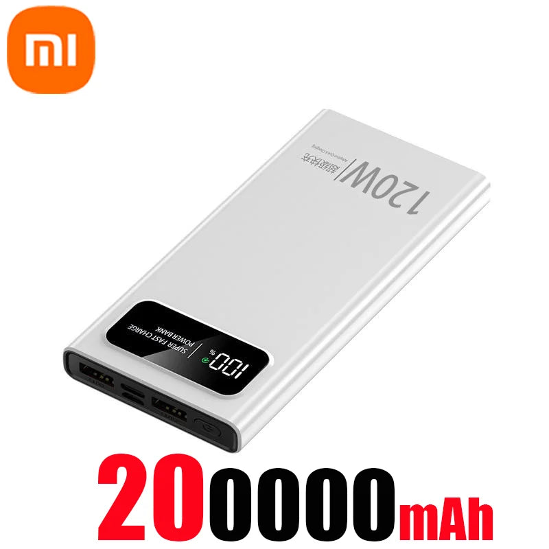 Batterie Externe Xiaomi 200000mAh – 120W Super Charge – Charge Ultra-Rapide Multi-Appareils – Écran LED – Type-C/USB-A - BLACKBEARD OUTDOOR INDUSTRIES