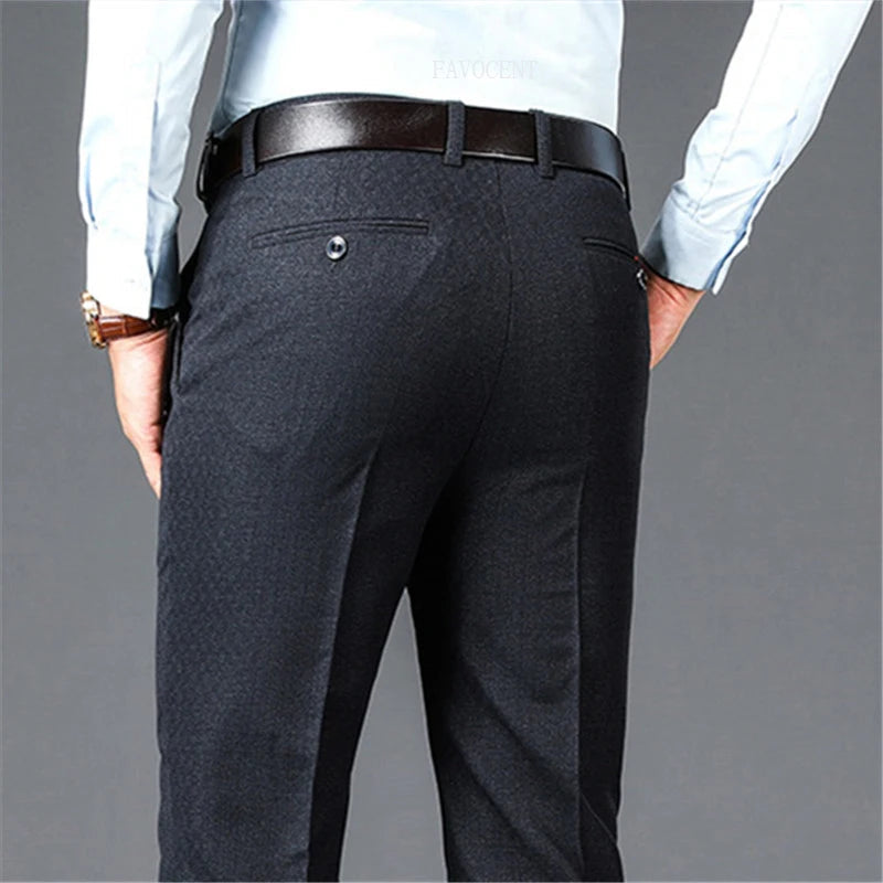 Pantalon de Costume Homme – Coupe Droite, Taille Haute, Élégance Classique – Pantalon de Bureau Formelle et Chic – Tailles Plus Disponible BLACKBEARD OUTDOOR INDUSTRIES