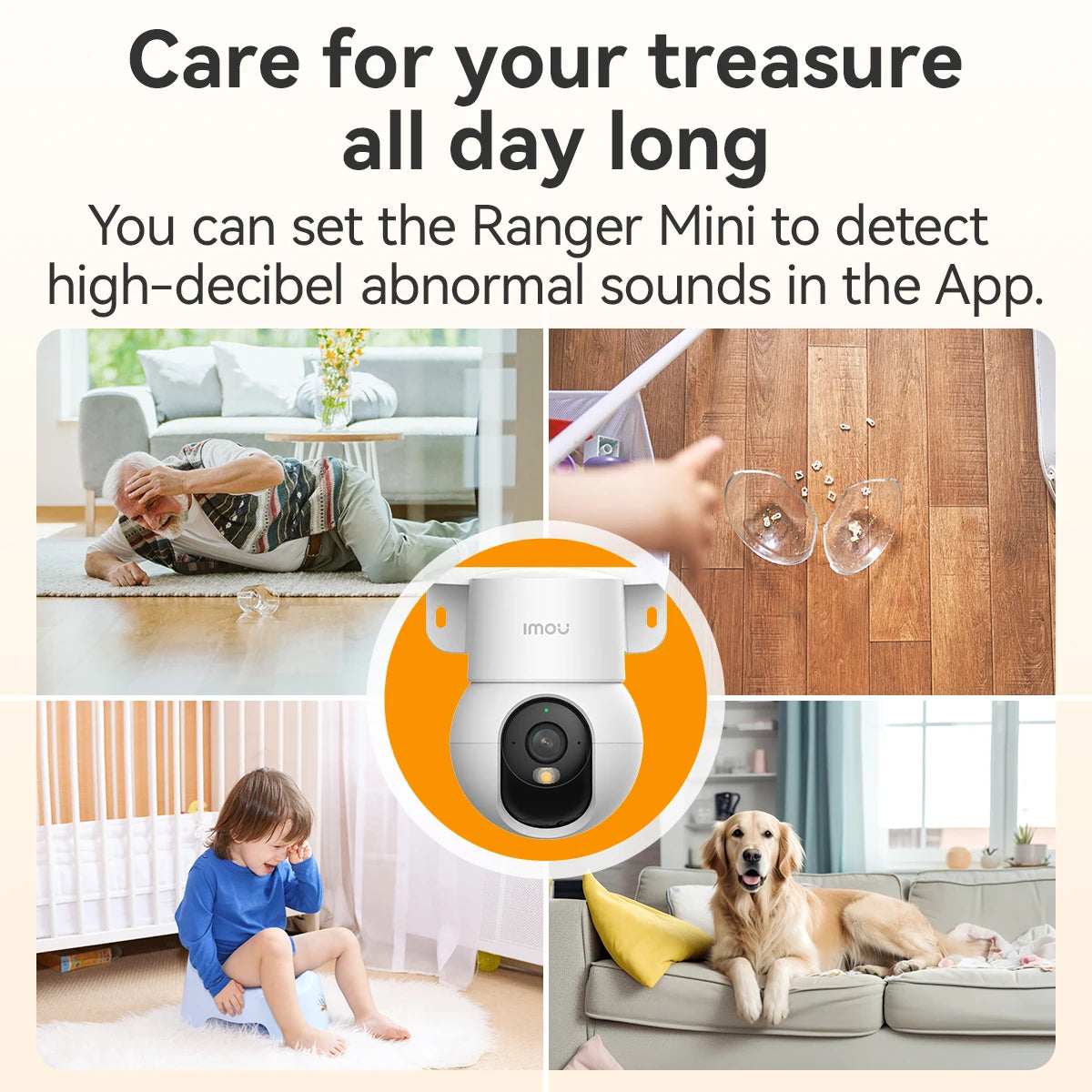 IMOU Ranger Mini – Caméra de Surveillance WiFi Intérieure 5MP | Vision 360° | Détection Humaine | Audio Bidirectionnel | Vision Nocturne Couleur | Compatible Alexa & Google Assistant Ma boutique
