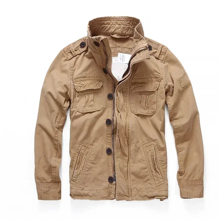 Veste Homme M65 Denim Rétro – Cargo Multi Poches – Style Militaire Outdoor Casual - BLACKBEARD OUTDOOR INDUSTRIES