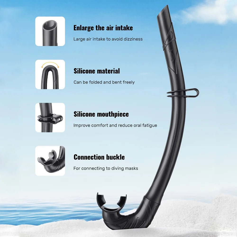 JoyMaySun Masque de Plongée Frameless avec Tuba – Set de Snorkeling Ultra Léger et Compact - BLACKBEARD OUTDOOR INDUSTRIES
