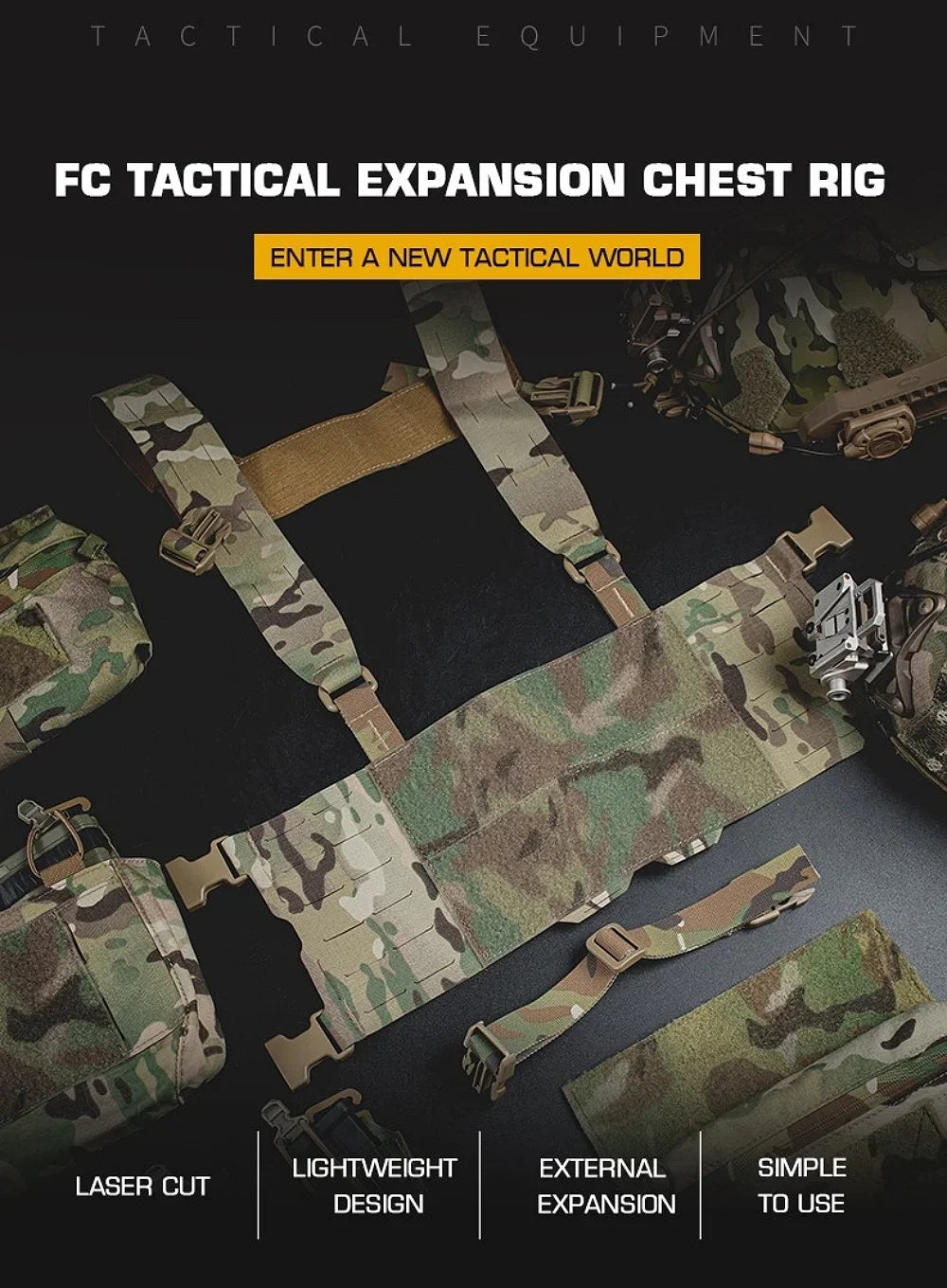 FCPC Chest Rig Mini Harness – Harnais H Style Ferro Ma boutique