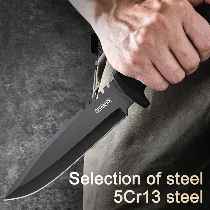 Outdoor Knife - Couteau Portable Droit pour Survie et Camping - BLACKBEARD OUTDOOR INDUSTRIES