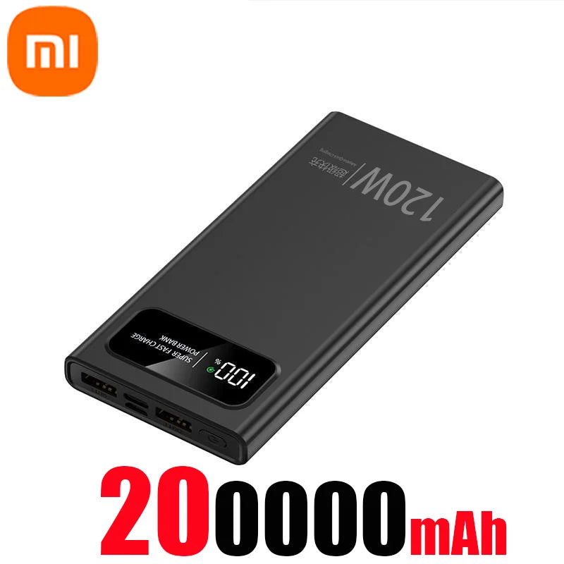 Batterie Externe Xiaomi 200000mAh – 120W Super Charge – Charge Ultra-Rapide Multi-Appareils – Écran LED – Type-C/USB-A - BLACKBEARD OUTDOOR INDUSTRIES