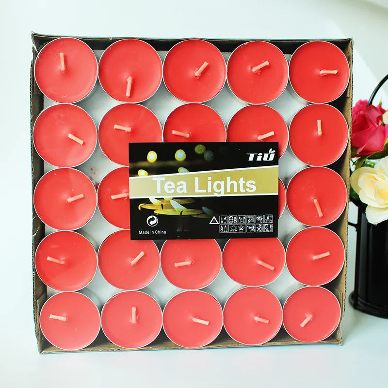 50 Bougies Parfumées Tea Light – Set de Bougies d'Ambiance pour Anniversaires, Mariages et Décoration Romantique - BLACKBEARD OUTDOOR INDUSTRIES