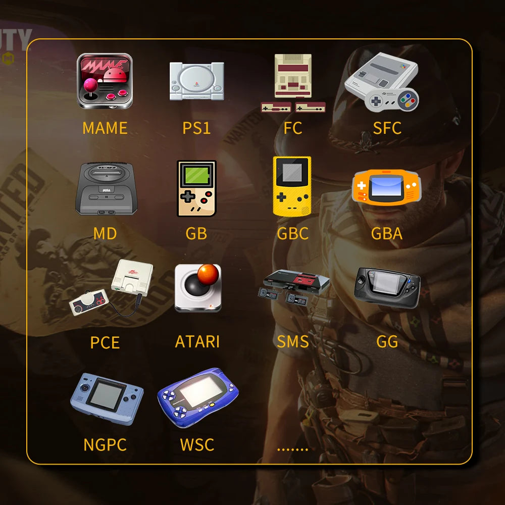 Console de Jeu Rétro Portable SF3000 – Écran IPS 4.5" – 20 000+ Jeux – 14 Émulateurs – 64Go – 3000mAh - BLACKBEARD OUTDOOR INDUSTRIES