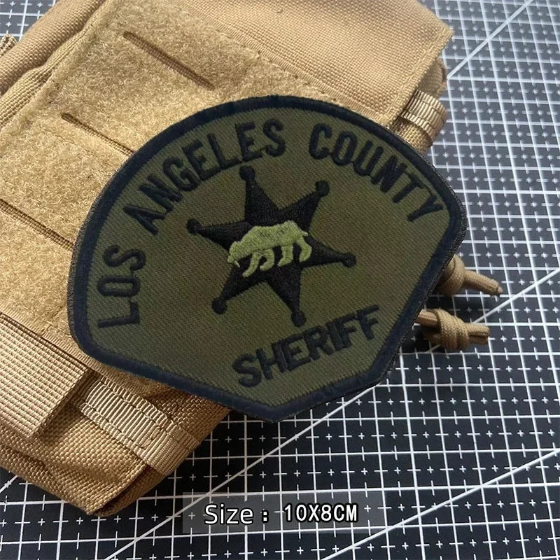 Insigne d'Identification sheriff US – Patch Brodé SHERIFF Tactique à Fixation Velcro - BLACKBEARD OUTDOOR INDUSTRIES