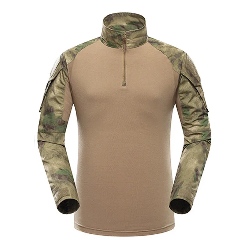 T-shirt Homme Manches Longues Outdoor — Modèle Patchwork Résistant - BLACKBEARD OUTDOOR INDUSTRIES