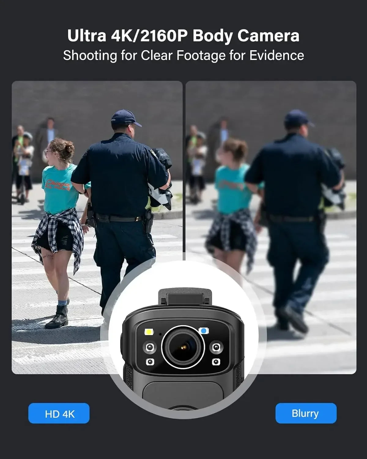 BOBLOV B4K5 4K Body Camera IP68 GPS Ma boutique