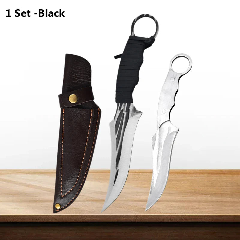 Set de couteaux WXCOO – désosseur, utilitaire, manche en acier inoxydable - BLACKBEARD OUTDOOR INDUSTRIES