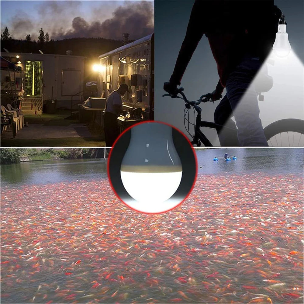 Lampe Solaire Portative à LED - Lampe Rechargeable pour Camping, Tente, Pêche Nocturne, Urgence et Énergie Solaire - BLACKBEARD OUTDOOR INDUSTRIES