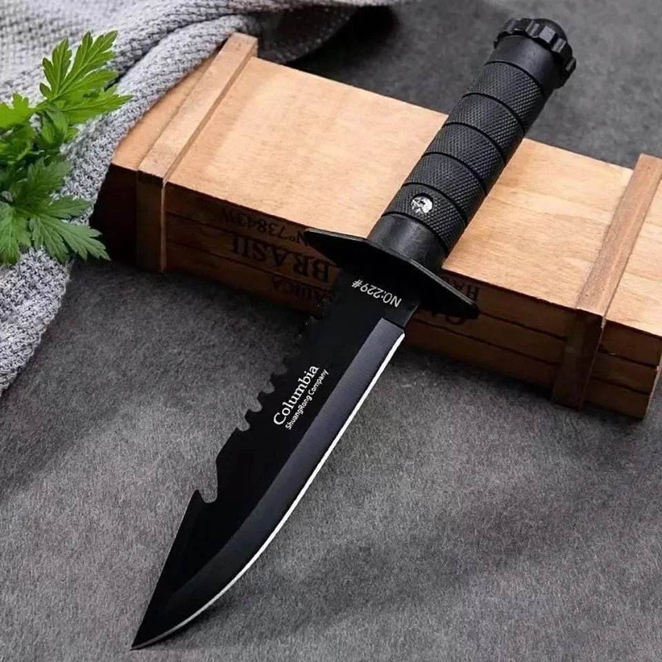 Couteau droit tactique léger 7CR17MOV – Pour jungle, camping et auto-défense - BLACKBEARD OUTDOOR INDUSTRIES
