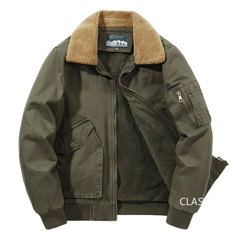 Veste Bomber Homme Hiver Chaude Parka Courte | Doublure Polaire | Coupe Slim | Taille jusquâau 5XL - BLACKBEARD OUTDOOR INDUSTRIES