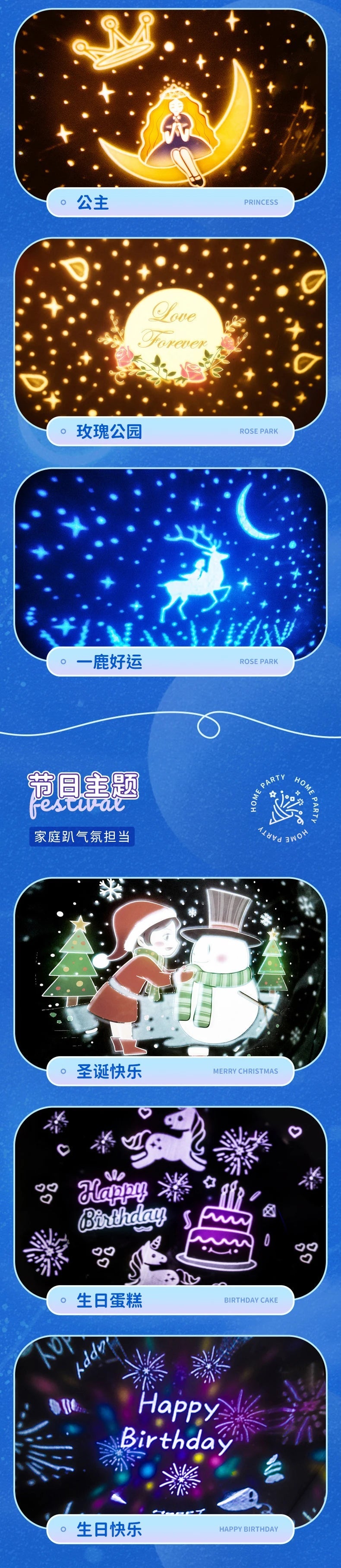 Starry Sky lampe de chevet animée Bluetooth Ma boutique