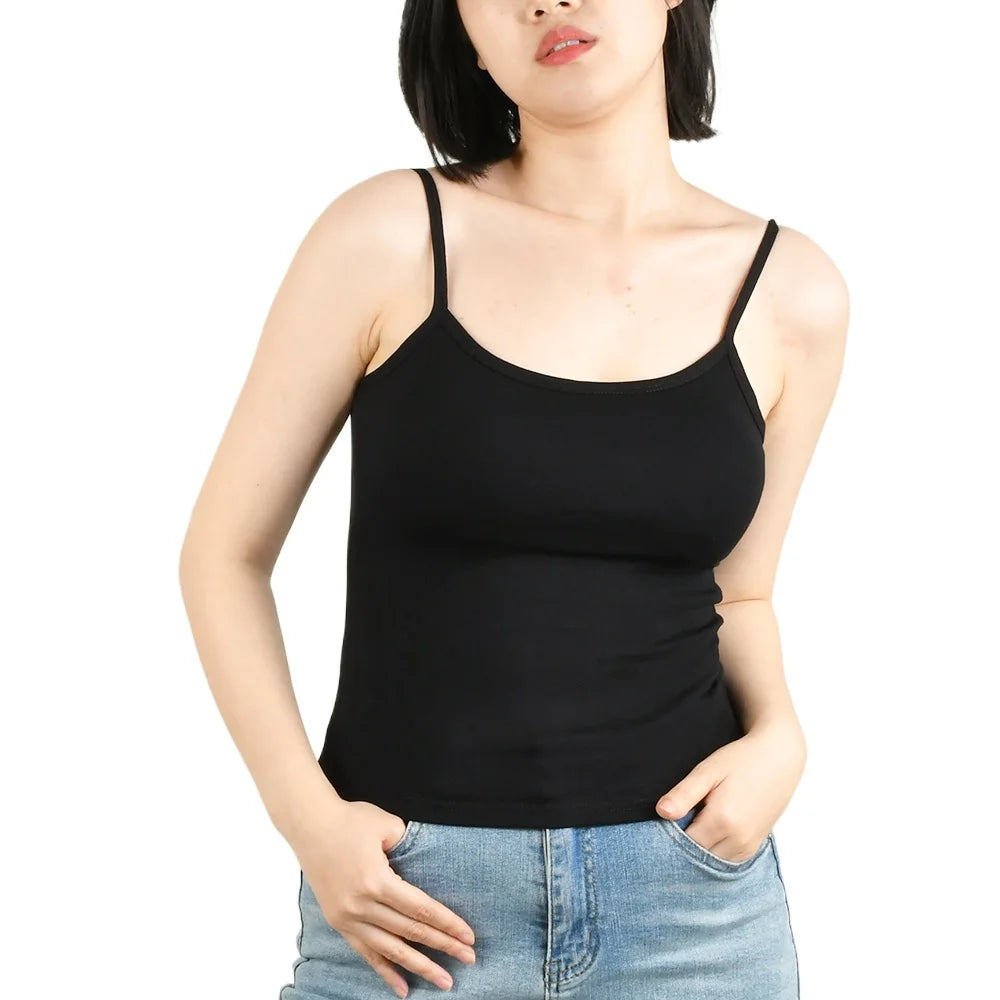 Débardeur Femme à Bretelles Fines avec Coques | Camisole Rembourrée Été – Sport & Casual | S-XL - BLACKBEARD OUTDOOR INDUSTRIES