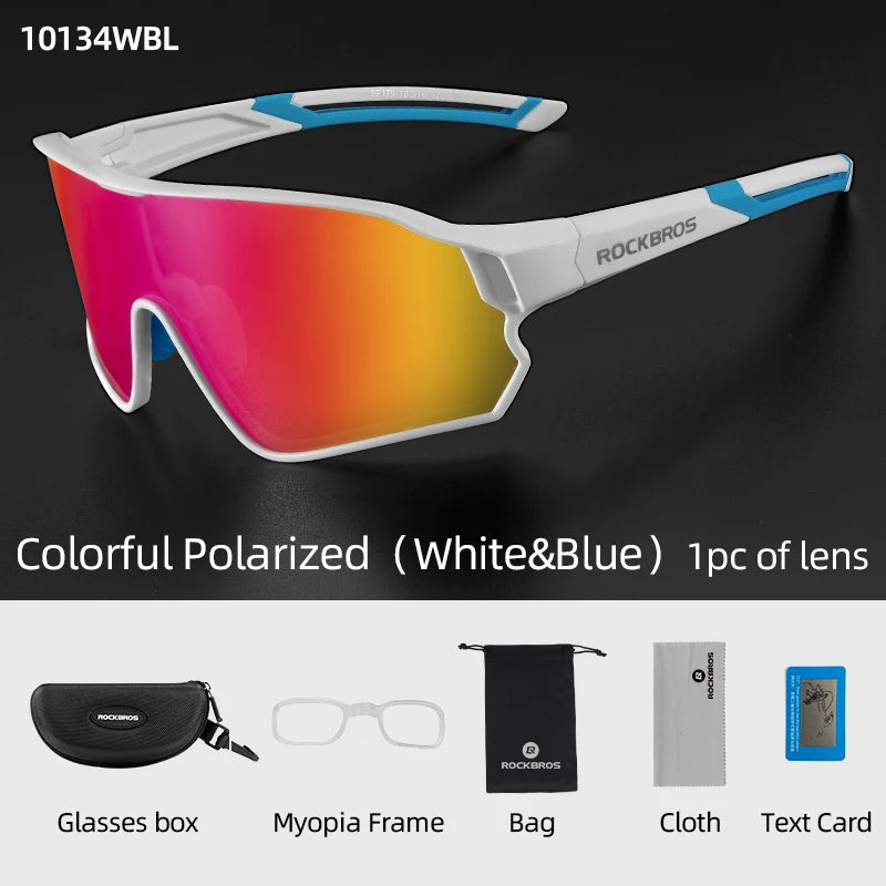 ROCKBROS Lunettes de Vélo Polarisées UV400 – Protection Solaire, Ultra-légères, Grand Cadre MTB & Route - BLACKBEARD OUTDOOR INDUSTRIES