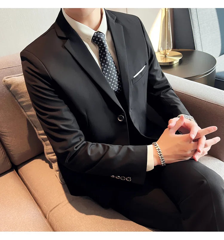Costume Homme 3 Pièces - Élégant et Classique, Idéal pour Mariage et Événements Formels - Taille S-6XL BLACKBEARD OUTDOOR INDUSTRIES