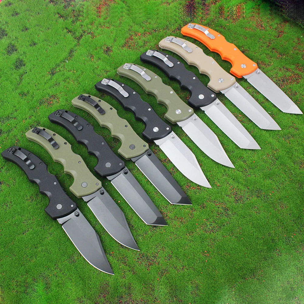 Cold RECON 1 Couteau Pliant Tactique Militaire en Acier AUS10A – Tanto, Combat, Chasse, Survie - BLACKBEARD OUTDOOR INDUSTRIES