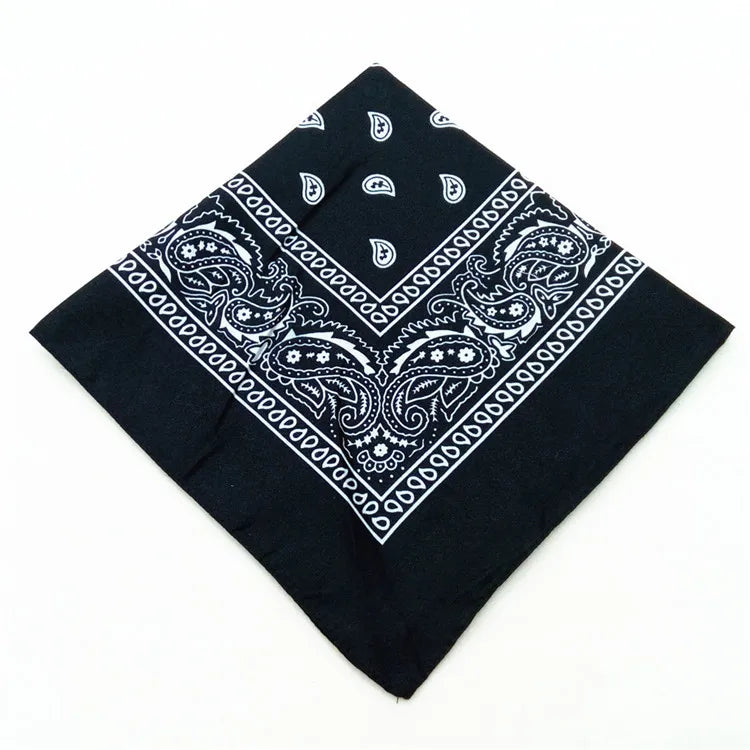 Bandana Carré Hip Hop en Coton – 54x54 cm, Imprimé Paisley - BLACKBEARD OUTDOOR INDUSTRIES