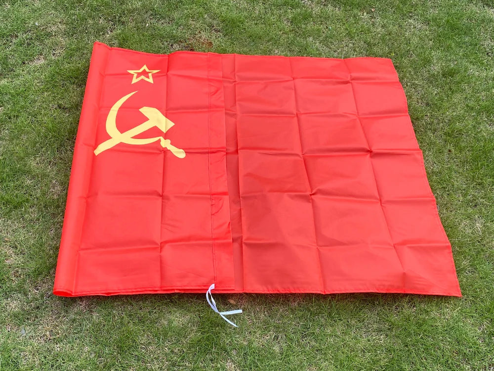 Drapeau de l'Union des Républiques Socialistes Soviétiques (URSS) - 90x150 cm – Polyester – Drapeau de la Révolution Rouge BLACKBEARD OUTDOOR INDUSTRIES