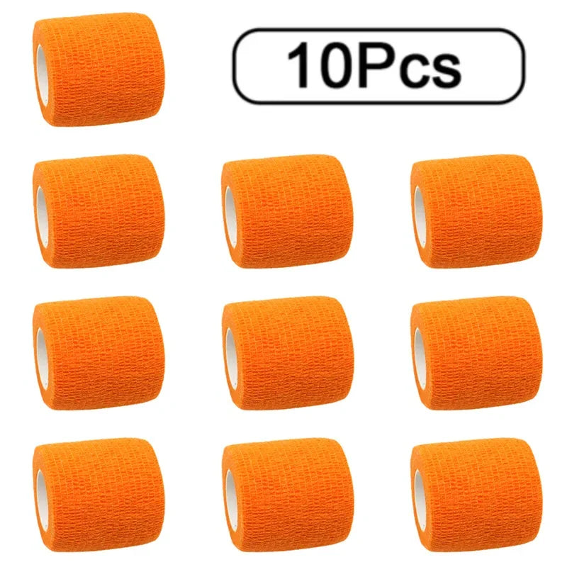 10 Rouleaux de Bande Auto-adhésive Élastique - Bandage Sportif, Tape de Protection pour Articulations (Genou, Doigt, Épaule) et Accessoires Tatouage - BLACKBEARD OUTDOOR INDUSTRIES