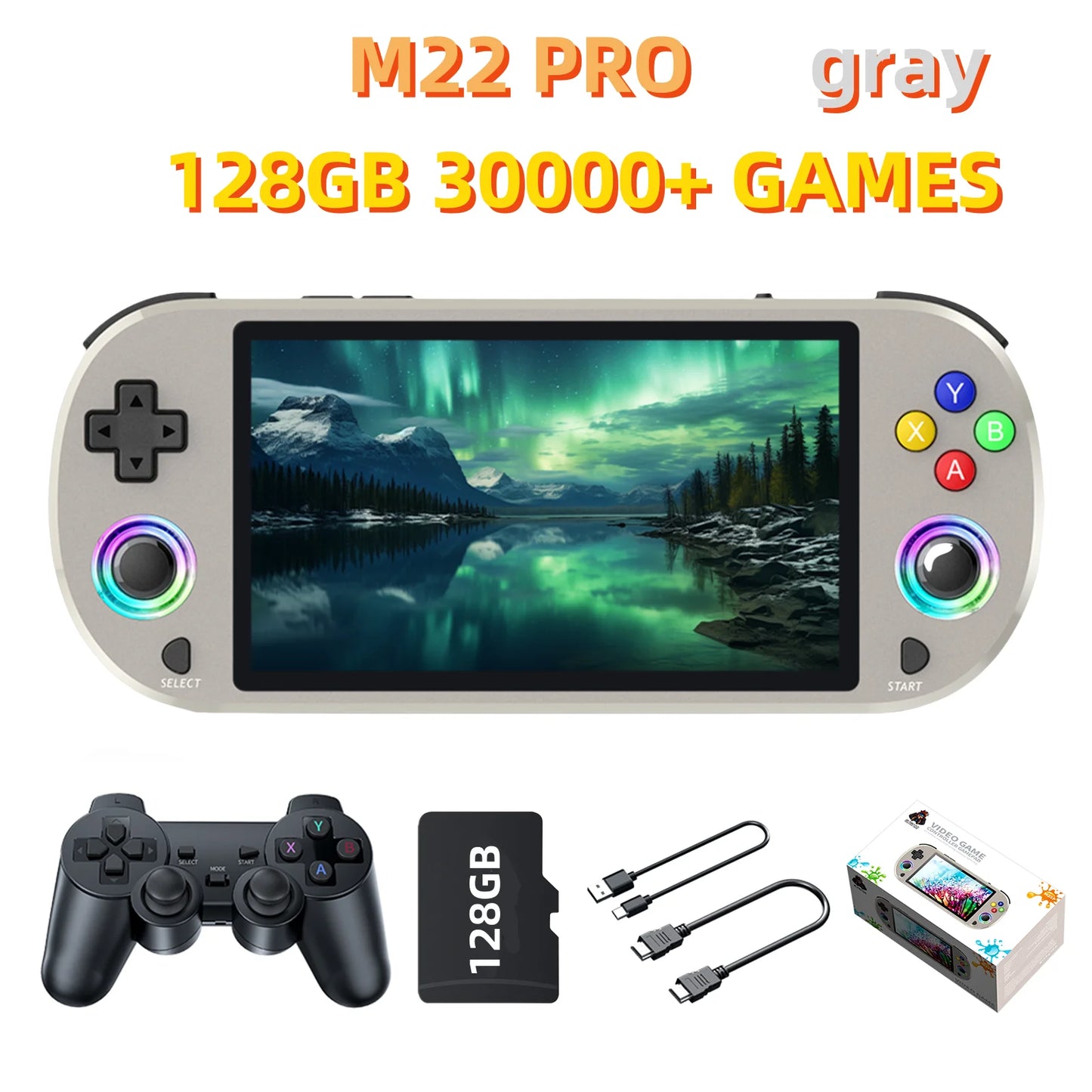 Console de jeux rétro portable M22 Pro – 128 Go - BLACKBEARD OUTDOOR INDUSTRIES