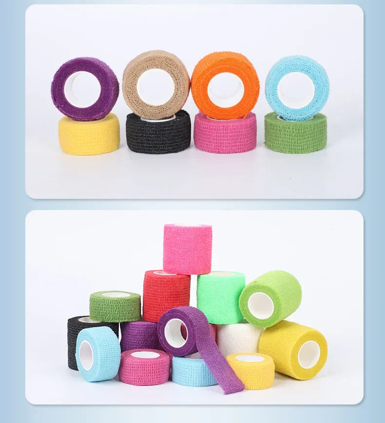 10 Rouleaux de Bande Auto-adhésive Élastique - Bandage Sportif, Tape de Protection pour Articulations (Genou, Doigt, Épaule) et Accessoires Tatouage - BLACKBEARD OUTDOOR INDUSTRIES