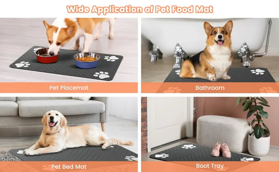 Tapis de Nourrissage Absorbant pour Animaux – Imperméable, Antidérapant & Séchage Rapide – Idéal pour Gamelles de Chiens et de Chats Ma boutique