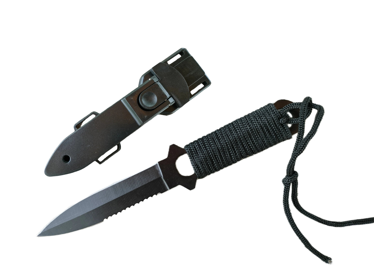 Couteau Tactique de Haute Dureté – Couteau Fixe de Terrain avec Lame en Acier Inoxydable, Poignée Ergonomique et Étui ABS BLACKBEARD OUTDOOR INDUSTRIES