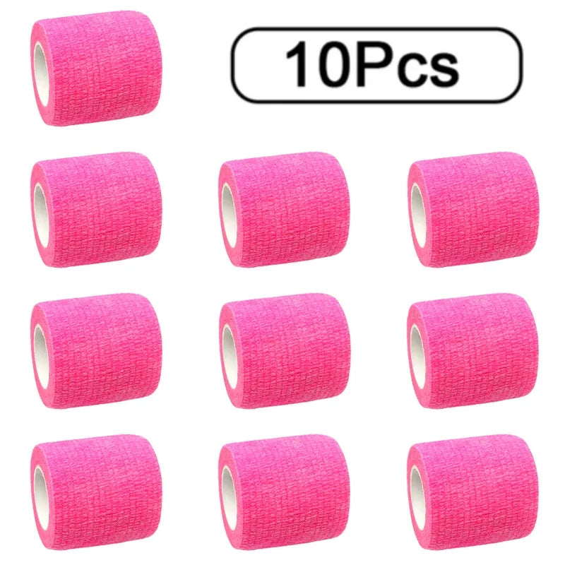 10 Rouleaux de Bande Auto-adhésive Élastique - Bandage Sportif, Tape de Protection pour Articulations (Genou, Doigt, Épaule) et Accessoires Tatouage - BLACKBEARD OUTDOOR INDUSTRIES