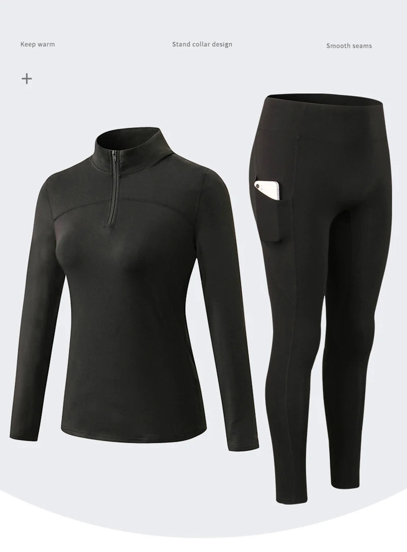 Ensemble de Sous-Vêtements Thermiques Femme – Longs Jambes Chaleur Maximale, Vêtement Thermique Deuxième Peau - BLACKBEARD OUTDOOR INDUSTRIES