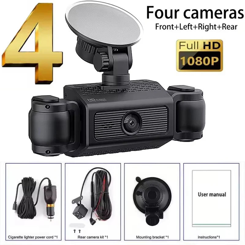 dashcam 4 canaux couverture panoramique à 360° haute définition 1080P Ma boutique