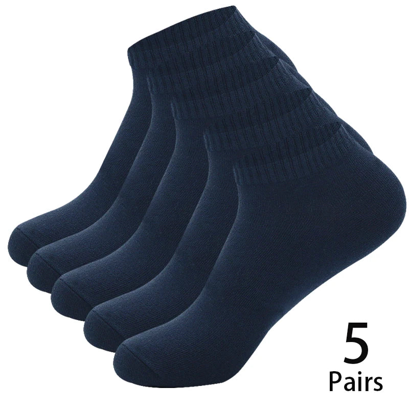 5 Paires de Chaussettes Basses pour Hommes – Coton, Couleur Unie (Noir/Blanc) BLACKBEARD OUTDOOR INDUSTRIES