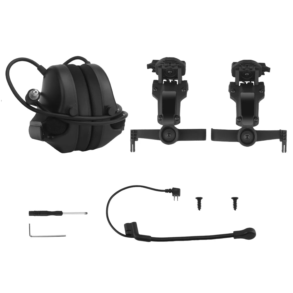 Casque Tactique de Protection Auditive Active – Casque Anti-Bruit Électronique avec Communication pour Casque Tactique BLACKBEARD OUTDOOR INDUSTRIES