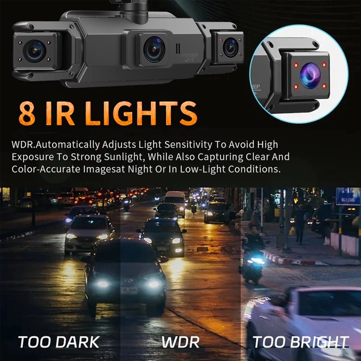 📷 Caméra Voiture 4 Canaux 1080P – GMAIPOP DVR avec Vision Nocturne, WiFi & Enregistrement 360° Ma boutique