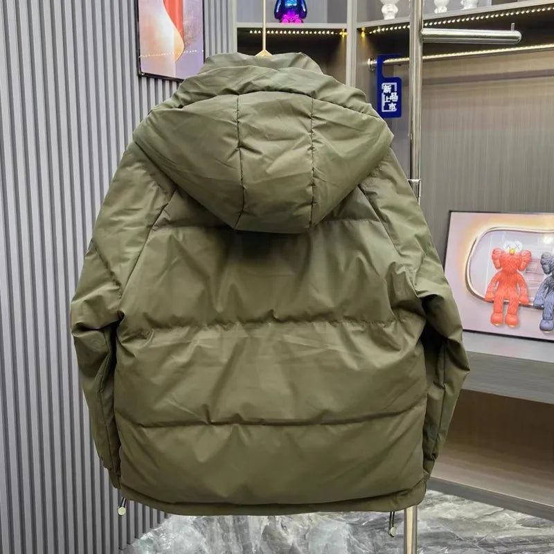 Fashion Men's Hooded Down Jacket Fall Winter Thick Warm Outdoor Windproof Sportwear Coats Male Disposable White Duck Down Jacket BLACKBEARD OUTDOOR INDUSTRIES