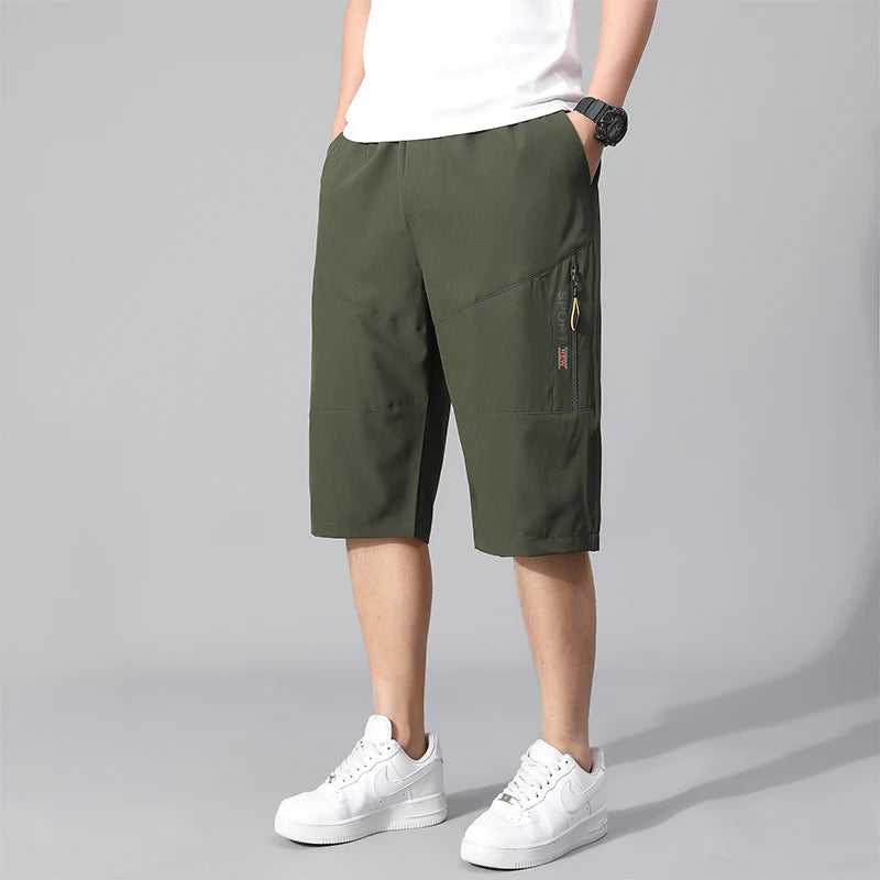 Short Cargo Homme - Poches Zippées, Taille Élastique, Coton Respirant, Style Décontracté Été Ma boutique