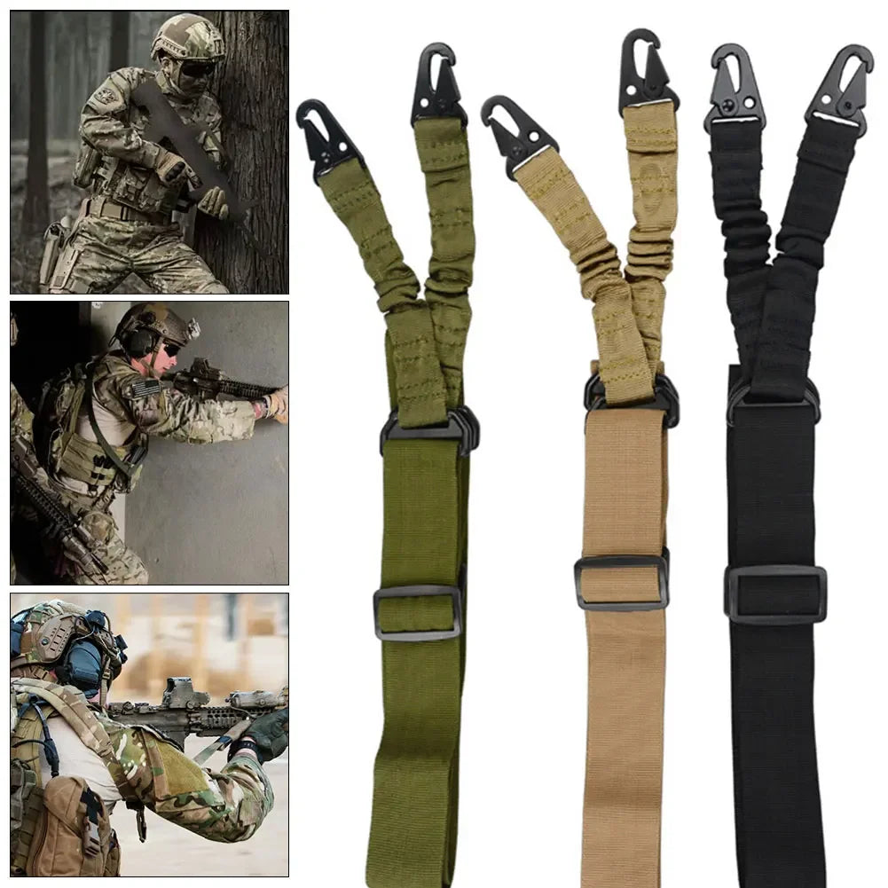 Sangle Tactique pour Fusil – 1, 2 ou 3 Points – Réglable avec Élastique Bungee - BLACKBEARD OUTDOOR INDUSTRIES
