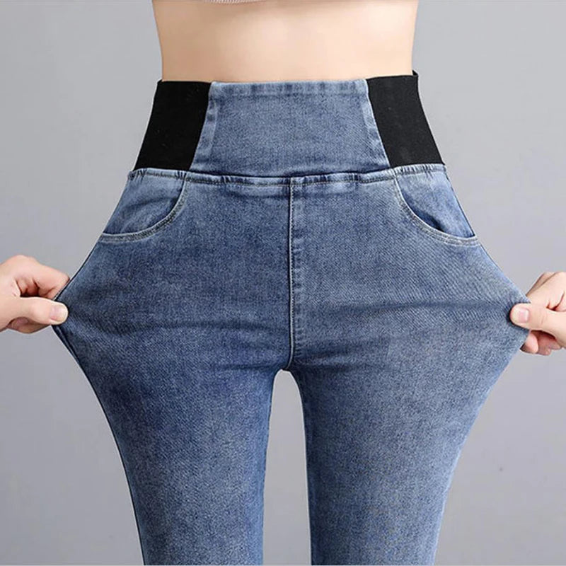 Jean Femme Grande Taille 26–38 | Skinny Fit Taille Haute – Style Coréen Casual - BLACKBEARD OUTDOOR INDUSTRIES