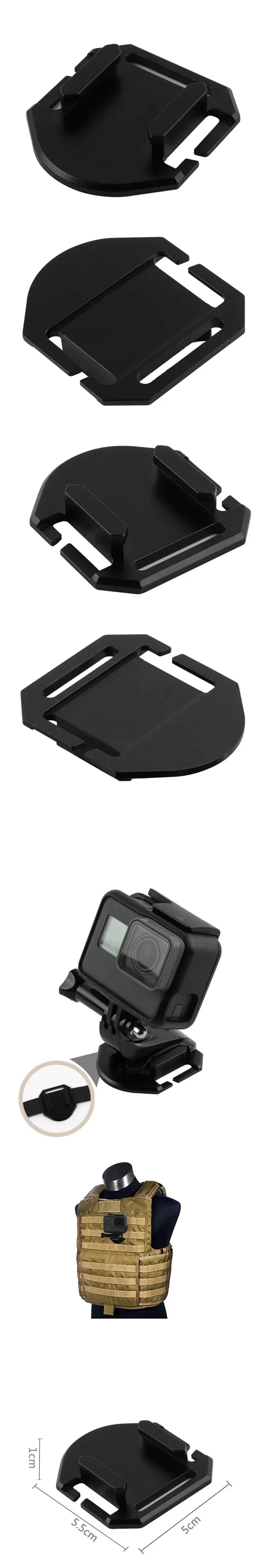 Support Molle pour GoPro - Support de Fixation avec Clip pour Gilet Tactique - Quick Release Adapter pour Caméras GoPro Hero 12, Sjcam, DJI, Insta360 BLACKBEARD OUTDOOR INDUSTRIES