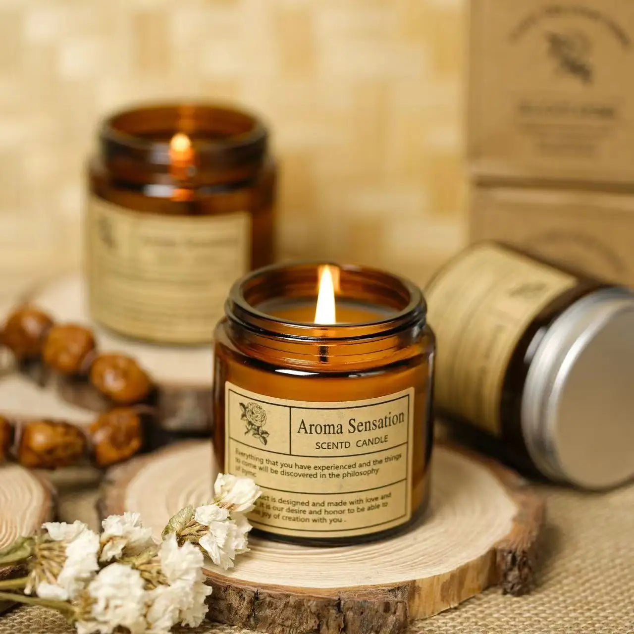Bougie Aromathérapie au Soja - Bougie Parfumée sans Fumée en Coupe - Décoration de Maison, Souvenir et Fragrance - BLACKBEARD OUTDOOR INDUSTRIES